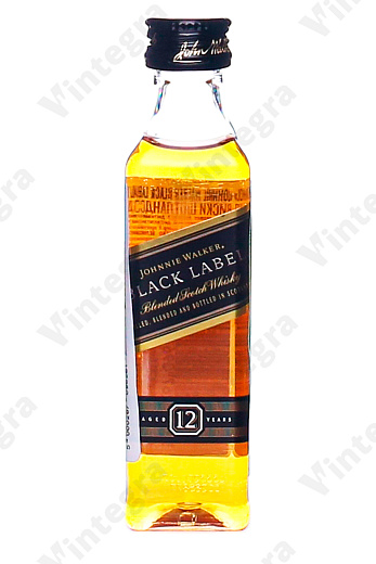 Johnnie Walker Black Label, 0.05 л., 40%, Великобритания