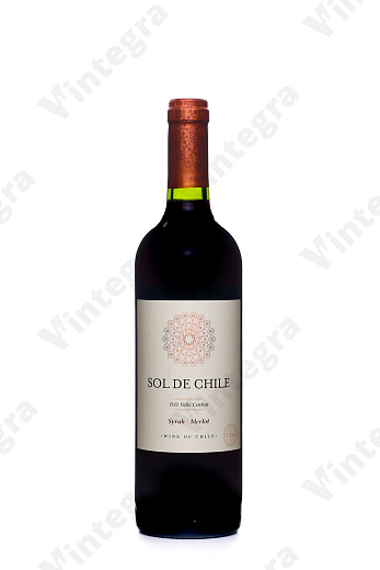 Sol de Chile Syrah-Merlot Valle Central DO, 2021, сухое, 0.75 л., 12.5%, Чили