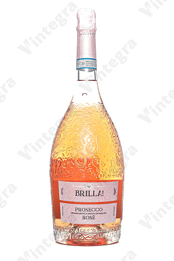 Brilla! Prosecco Rose, 2021, брют, 1.5 л., 11%, Италия, дизайнерская бутылка