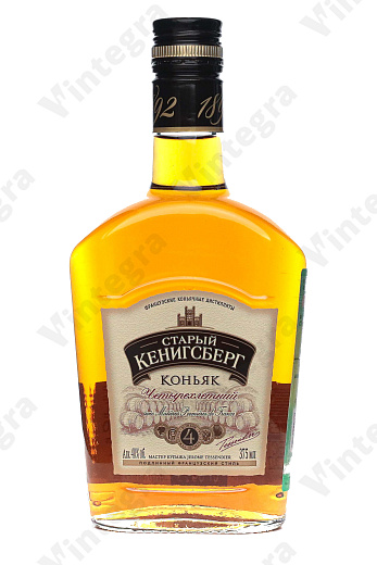 Старый Кенигсберг четырехлетний, 0.375 л., 40%, Россия, фляга