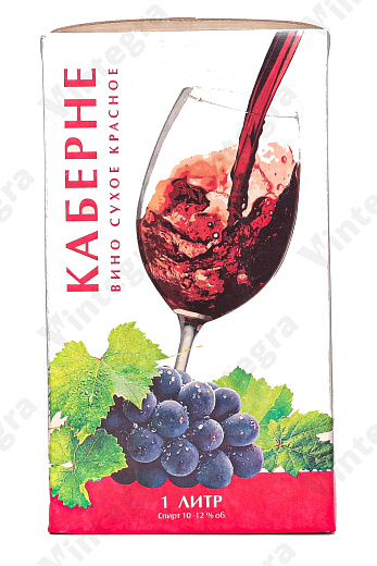 Каберне Юровский, красное, сухое, сухое, 1 л., 10%, Россия, тетра пак