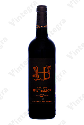 Chateau Haut-Baillou AOC Blaye Cotes de Bordeaux, 2020, сухое, 0.75 л., 13.5%, Франция