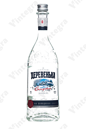 Зимняя деревенька на солодовом спирте Альфа, 0.375 л., 40%, Россия
