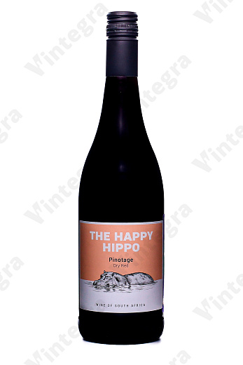 The Happy Hippo Pinotage, 2023, сухое, 0.75 л., 12.5%, Южная Африка