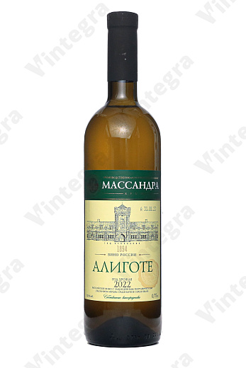 Массандра Алиготе, 2022, сухое, 0.75 л., 12%, Россия