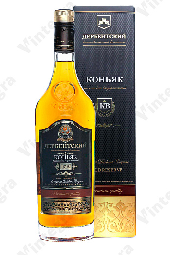 Российский выдержанный "КВ", 0.5 л., 40%, Россия, подарочная упаковка