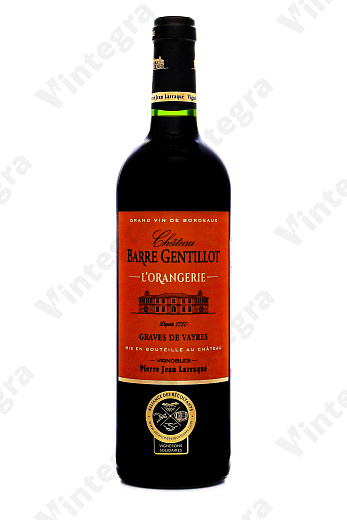 Chateau Barre Gentillot L'Orangerie Graves de Vayres, 2023, сухое, 0.75 л., 14%, Франция