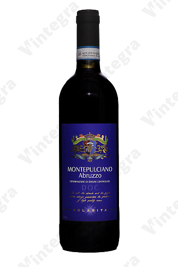 Solarita Montepulciano d'Abruzzo DOC, 2020, сухое, 0.75 л., 15%, Италия