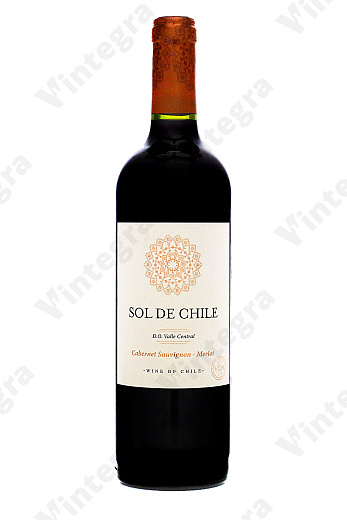 Sol de Chile Cabernet Sauvignon - Merlot DO Valle Central, 2024, сухое, 0.75 л., 12.5%, Чили