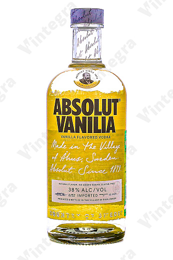 Absolut Vanilia, 0.75 л., 38%, Швеция