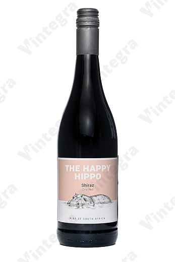 The Happy Hippo Shiraz, 2021, сухое, 0.75 л., 12.5%, Южная Африка