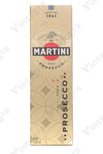 Martini Prosecco, сухое, 0.75 л., 11.5%, Италия, подарочная упаковка
