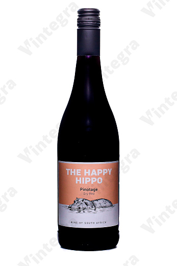 The Happy Hippo Merlot WO Western Cape, 2023, сухое, 0.75 л., 12.5%, Южная Африка