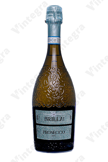 Brilla! Prosecco, 2023, брют, 0.75 л., 11%, Италия, дизайнерская бутылка