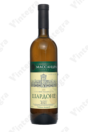 Массандра Шардоне, 2021, сухое, 0.75 л., 12%, Россия
