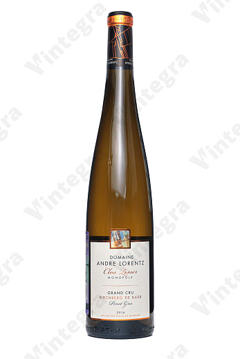 Domaine Andre Lorentz Pinot Gris Grand Cru Kirchberg de Barr Clos Zisser, 2016, полусухое, 0.75 л., 14.5%, Франция