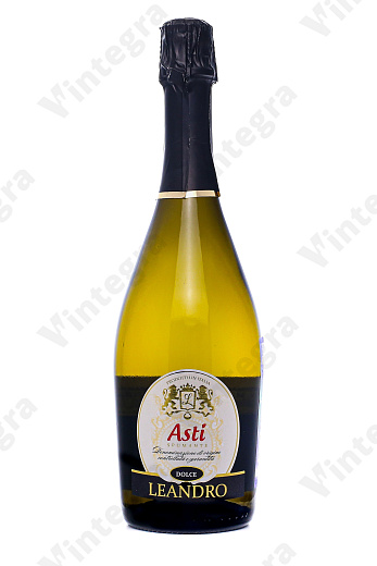 Asti Spumante Dolce Leandro, 2024, сладкое, 0.75 л., 7.5%, Италия