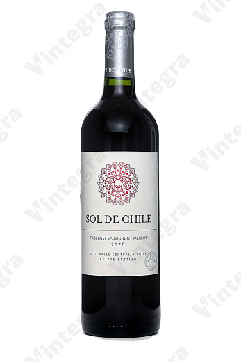 Sol de Chile Cabernet Sauvignon - Merlot DO Valle Central, 2020, сухое, 0.75 л., 12.5%, Чили