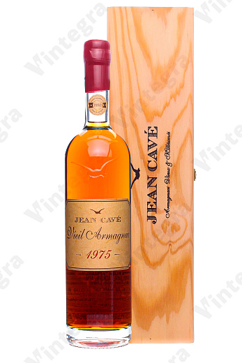 Jean Cave Vieil 1975, 0.7 л., 40%, Франция, подарочная упаковка дерево