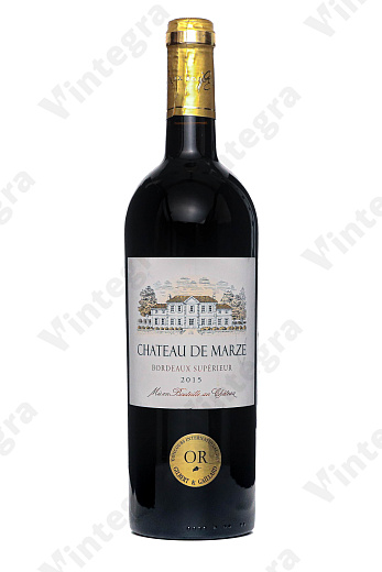 Chateau de Marze Bordeaux Superieur AOC, 2015, сухое, 0.75 л., 13%, Франция