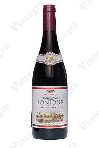 Bonjour Cabernet Sauvignon, 2021, сухое, 0.75 л., 12.5%, Франция