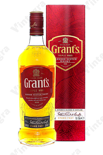 Grant's Triple Wood 3 years old, 0.7 л., 40%, Великобритания, подарочная упаковка