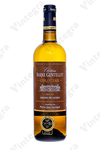 Chateau Barre Gentillot L'Orangerie Graves de Vayres, 2023, сухое, 0.75 л., 12.5%, Франция