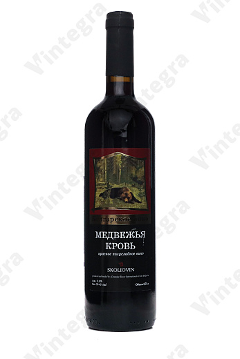 Skoliovin Bear Blood, 2021, полусладкое, 0.75 л., 11%, Болгария