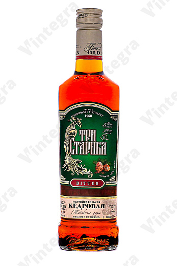 Три старика Кедровая горькая, 0.5 л., 35%, Россия