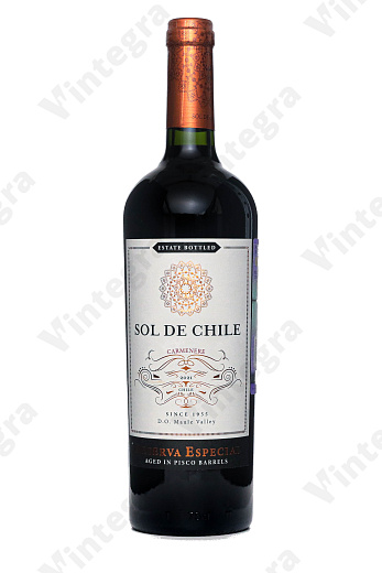 Sol de Chile Carmenere Reserva Especial, 2021, сухое, 0.75 л., 13%, Чили