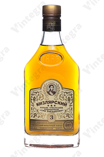 ККЗ Три звездочки 3 года, 0.25 л., 40%, Россия
