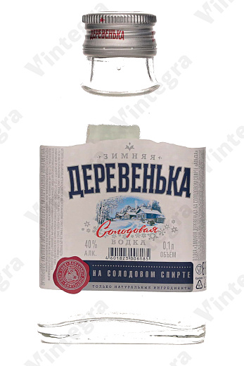 Зимняя деревенька на солодовом спирте Альфа, 0.1 л., Россия