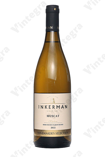 Мускат Инкерман, 2022, полусладкое, 0.75 л., 15%, Россия