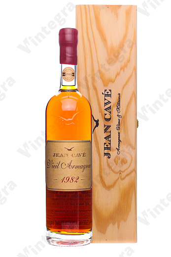 Jean Cave Vieil 1982, 0.7 л., 40%, Франция, подарочная упаковка дерево