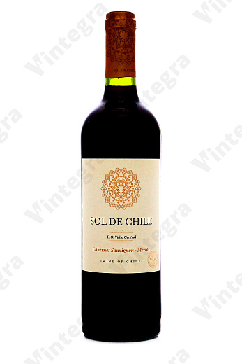 Sol de Chile Cabernet Sauvignon - Merlot DO Valle Central, 2023, сухое, 0.75 л., 12.5%, Чили