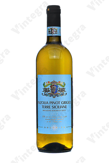 Solarita Inzolia Pinot Grigio Terre Siciliane, 2022, сухое, 0.75 л., 12%, Италия