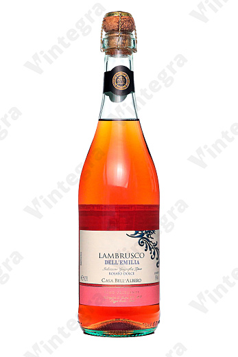 Casa Bell'Albero Lambrusco dell'Emilia IGT Emilia Romagna1,rose, semi-sweet, 2021, полусладкое, 0.75 л., 8%, Италия
