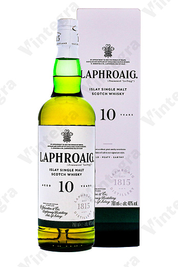 Laphroaig 10 years old, 0.7 л., 40%, Великобритания, подарочная упаковка