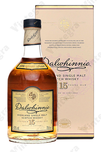 Dalwhinnie Malt 15 years old, 0.7 л., 43%, Великобритания, подарочная упаковка