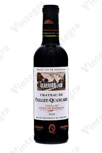 Chateau de Paillet-Quancard Cadillac-Cotes de Bordeaux, 2018, сухое, 0.375 л., 14%, Франция