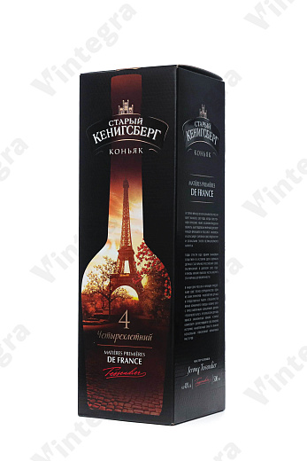 Старый Кенигсберг четырехлетний, 0.5 л., 40%, Россия, подарочная упаковка