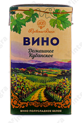 Домашнее Кубанское, полусладкое, 1 л., 12%, Россия
