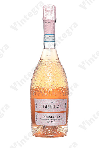 Brilla! Prosecco Rose, 2021, брют, 0.75 л., 11%, Италия, дизайнерская бутылка