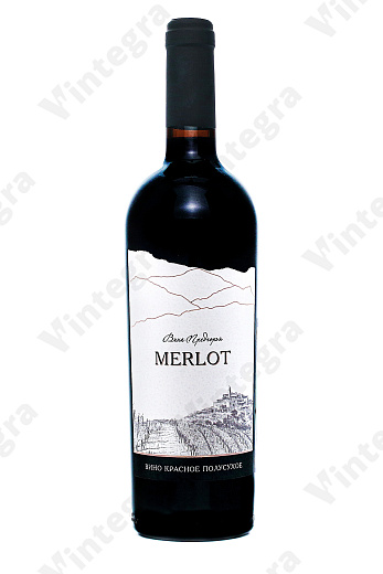Вина Предгорья Мерло, 2023, полусухое, 0.75 л., 12%, Россия