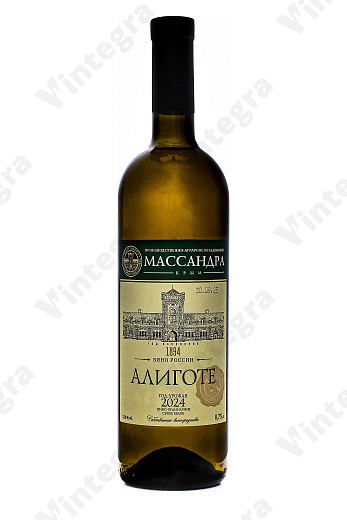 Массандра Алиготе, 2024, сухое, 0.75 л., 13%, Россия
