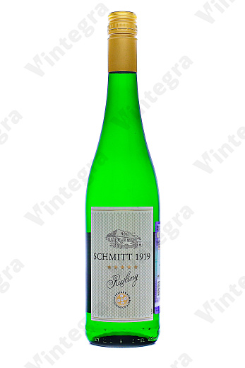 Schmitt 1919 Riesling, 2024, полусухое, 0.75 л., 10%, Германия