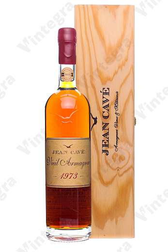 Jean Cave Vieil 1973, 0.7 л., 40%, Франция, подарочная упаковка дерево