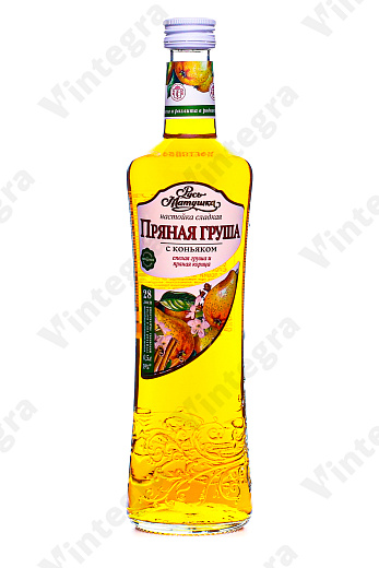 Пряная груша с коньяком Русь Матушка, 0.5 л., 19%, Россия